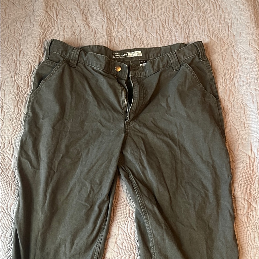 Carhartt Men's Dark Gray Work Pants - Picture 1 of 2